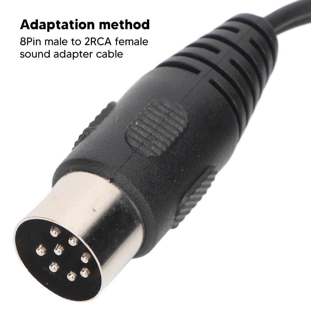 Professional Sound Instrument Cable 1.5m / 4.9ft 8 Pin Male to Female 2RCA  Instrument Connection