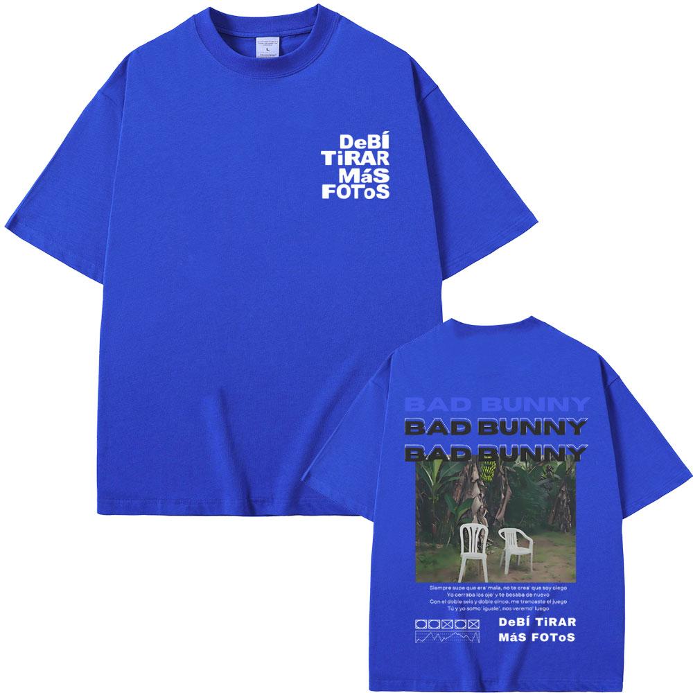 Famous Rapper T-shirt Bad Bunny DeBi TiRAR MaS FOToS DTMF T-shirt Graphics Unisex Cotton T-shirt Unisex Hip Hop Retro Fashion