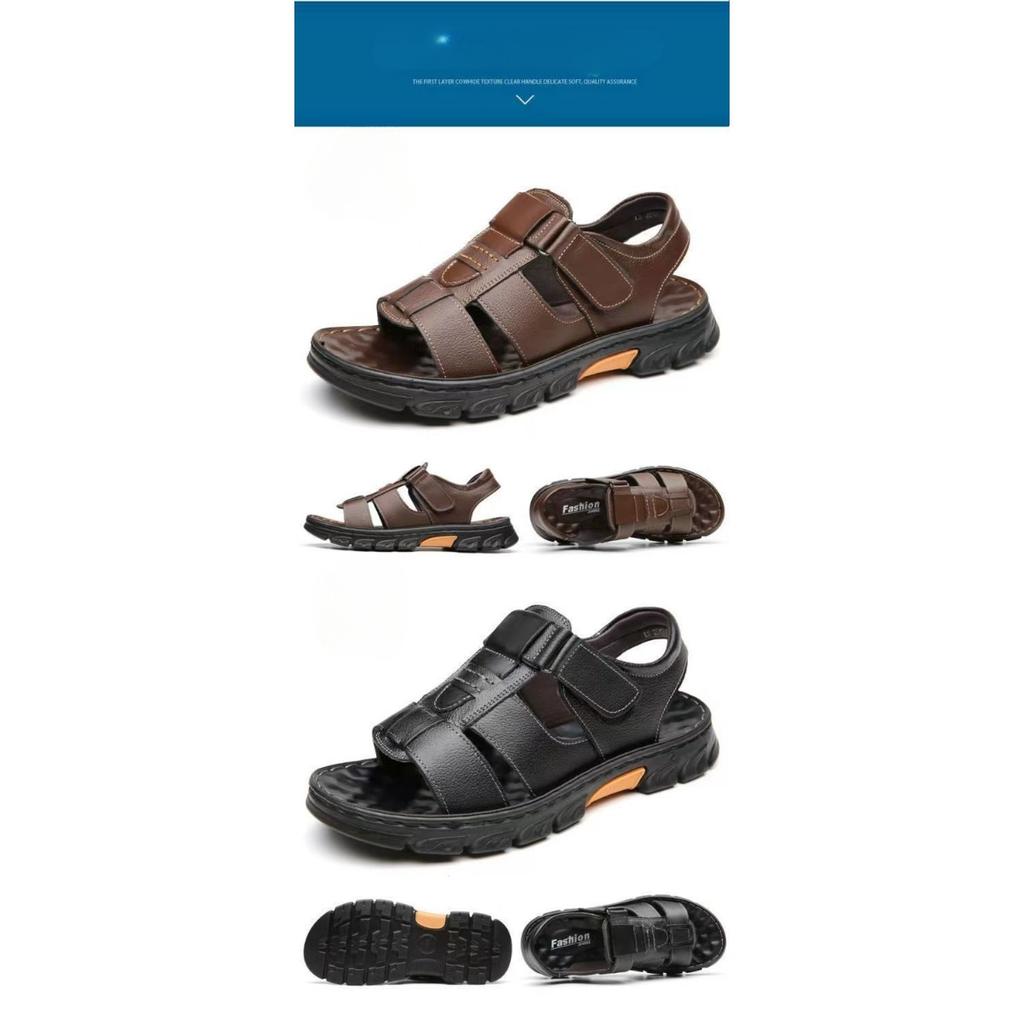 Large Breathable and Versatile Beach Shoes with Thick Soles and Anti Slip Design for Men In Summer. New Casual Sandals for Men with Exposed Toes