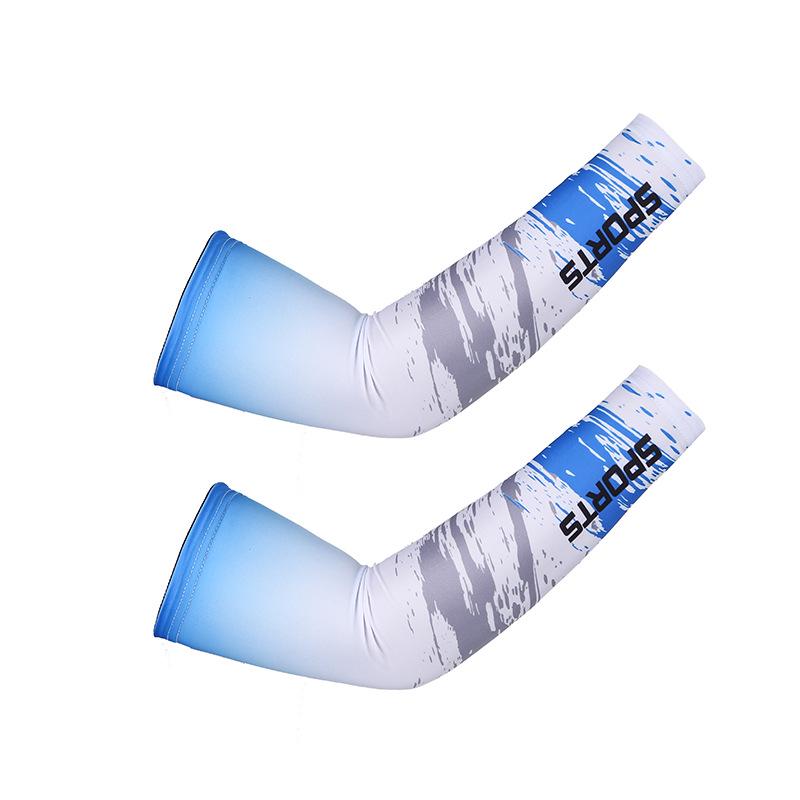 Sport Style Sun Protection Breathable Cycling Arm Warmers for Men and Women - Thin Ice Silk Sleeves