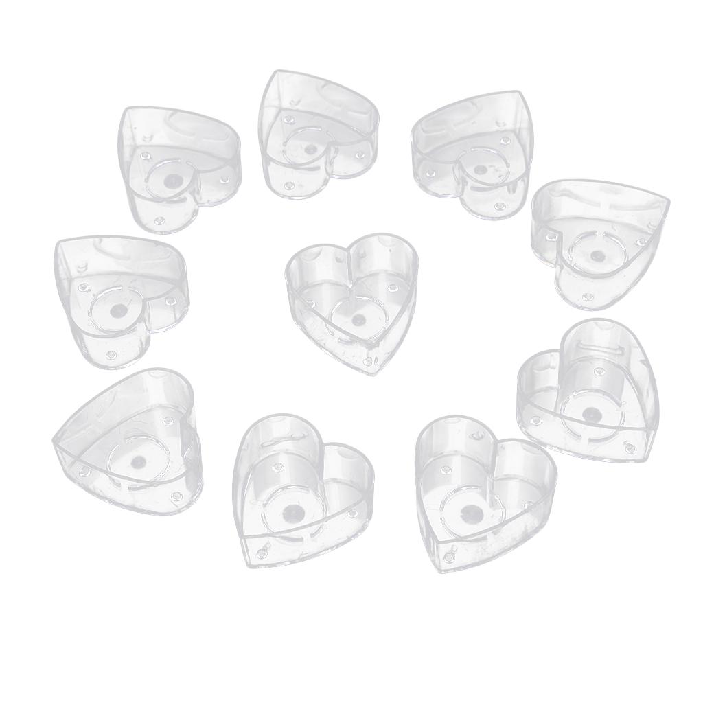 100pcs Clear Tealight Cup Heart Wax Shaping For DIY Scented Candle