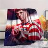 USA National Team Pulisic Signature Portrait Flannel Blanket Soccer Throw Blanket Football Fan Bedroom Warm Sofa Cover