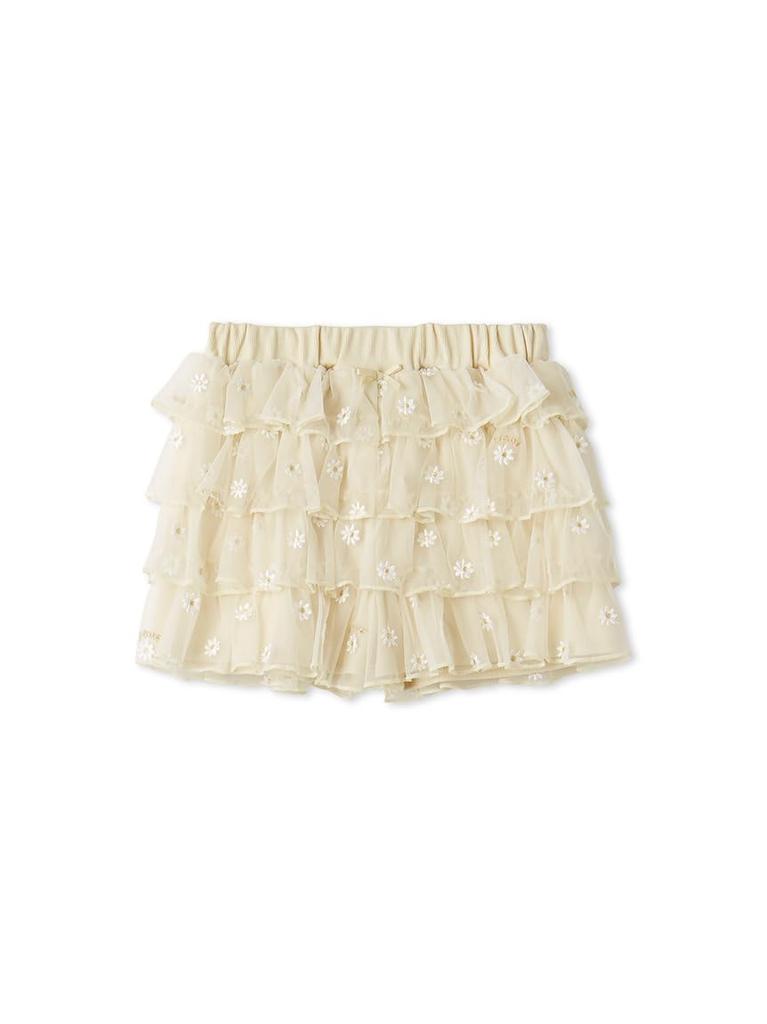 Gelato Pique Kids Daisy Tulle Shorts PKCP251466 YEL