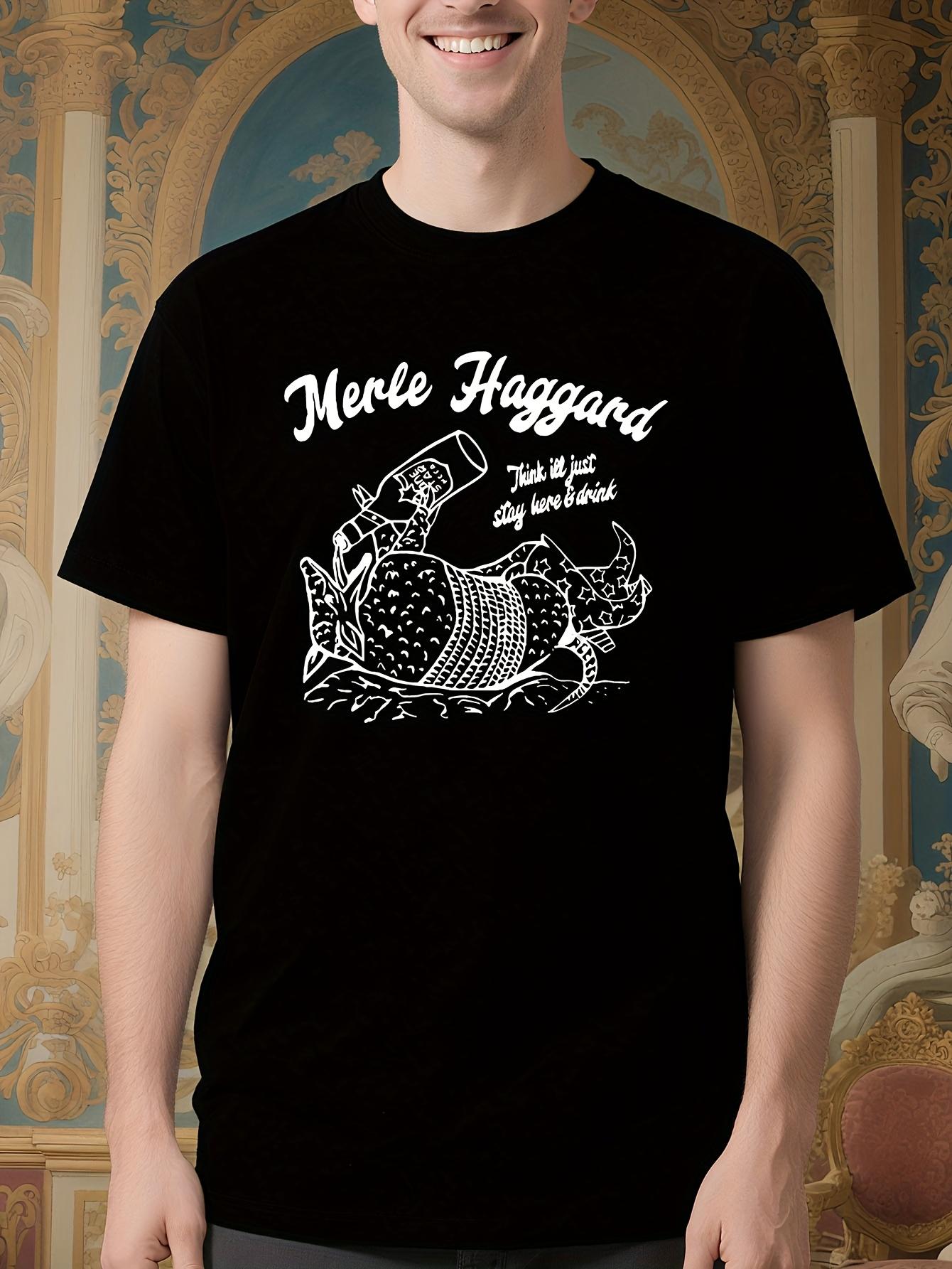 Mel Hagd Country Music Graphic Tshirt - Black Tee with Wh... M