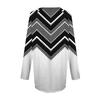 Women's Long Sleeved V-neck Color Casual Long Loose T-shirt Top