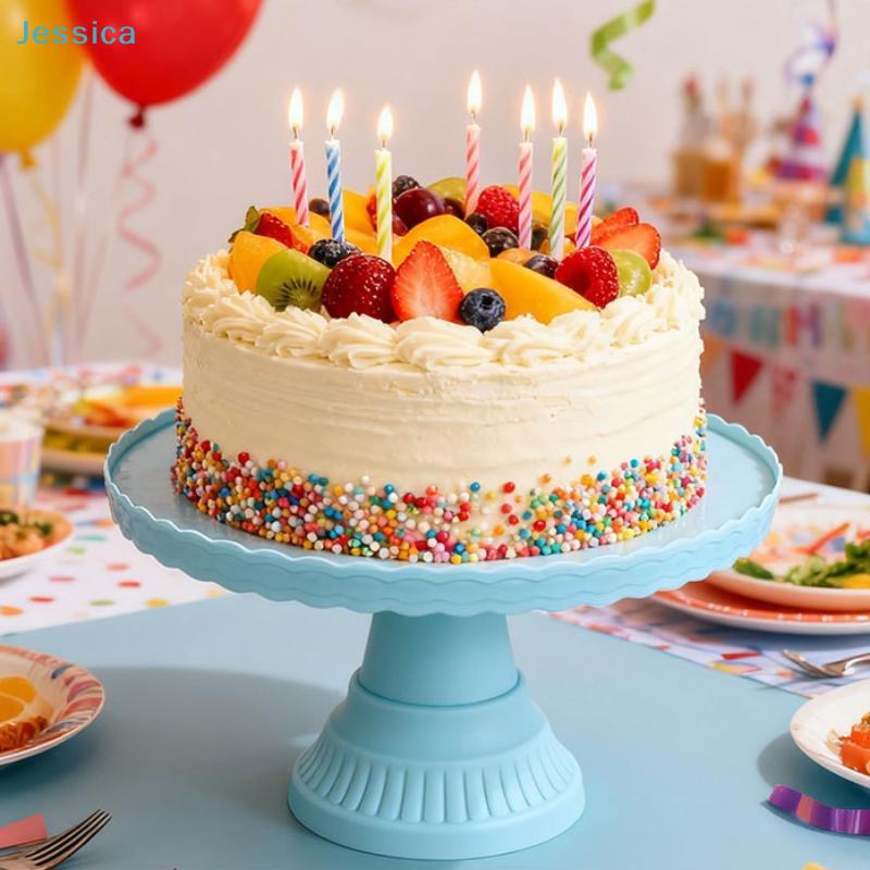 Plastic Cake Stand Display Rack- Birthday Cake Tray Dessert Cake Tools Desktop Tray For Wedding Birthday