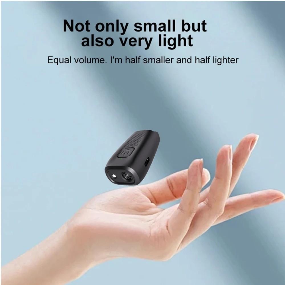 Mini Ultrasonic Dog Trainer Portable Type-C Recharging Ultrasonic Dog Repeller Handheld with Lanyard Animal Stop Bark Device