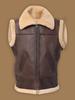 Winter youth zipper not hooded casual side seam pocket fur integrated vest