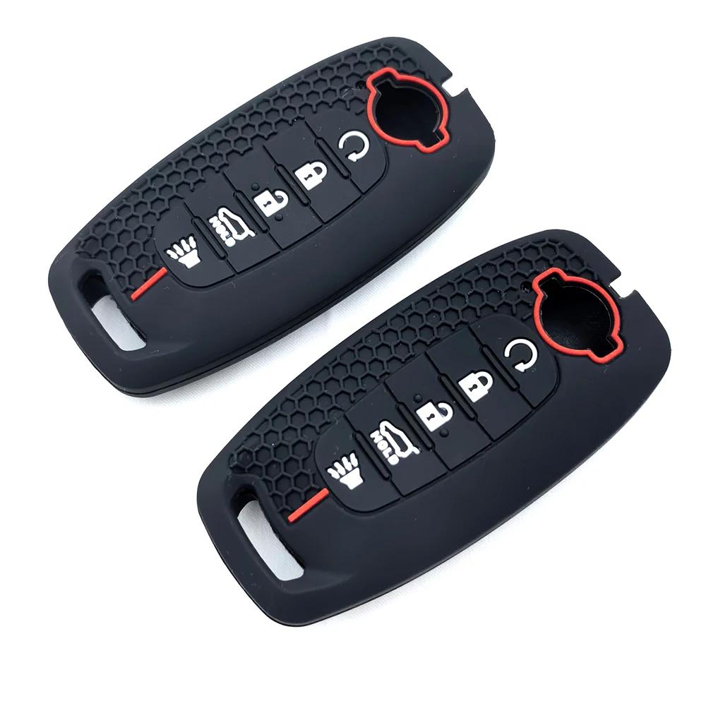 For Nissan Rouge Kicks Pathfinder J12 Ariya Altima Rogue Qashqai Bluebird Sylphy 5 Buttons New Style Soft Silicone Car Key Case