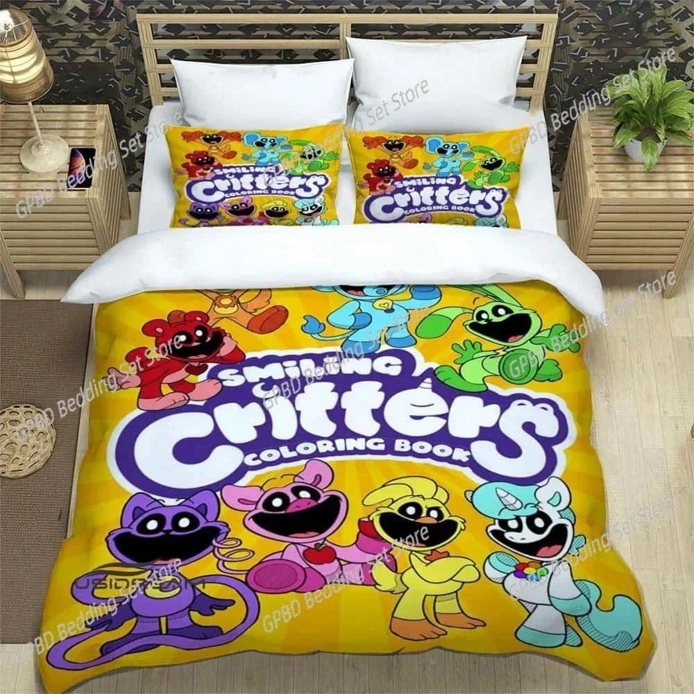 3D Print Cartoon S-smiling critters 3D Duvet Cover Bedding Set Comforter Linen Pillowcases Home Decor Single Double King Queen