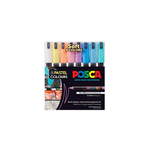 Uni Posca Extra Feine Spitze Lackmarker (8er-Packung)