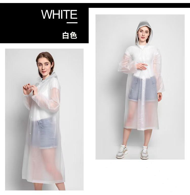Adult thickened non-disposable raincoat travel eva outdoor travel portable thick raincoat