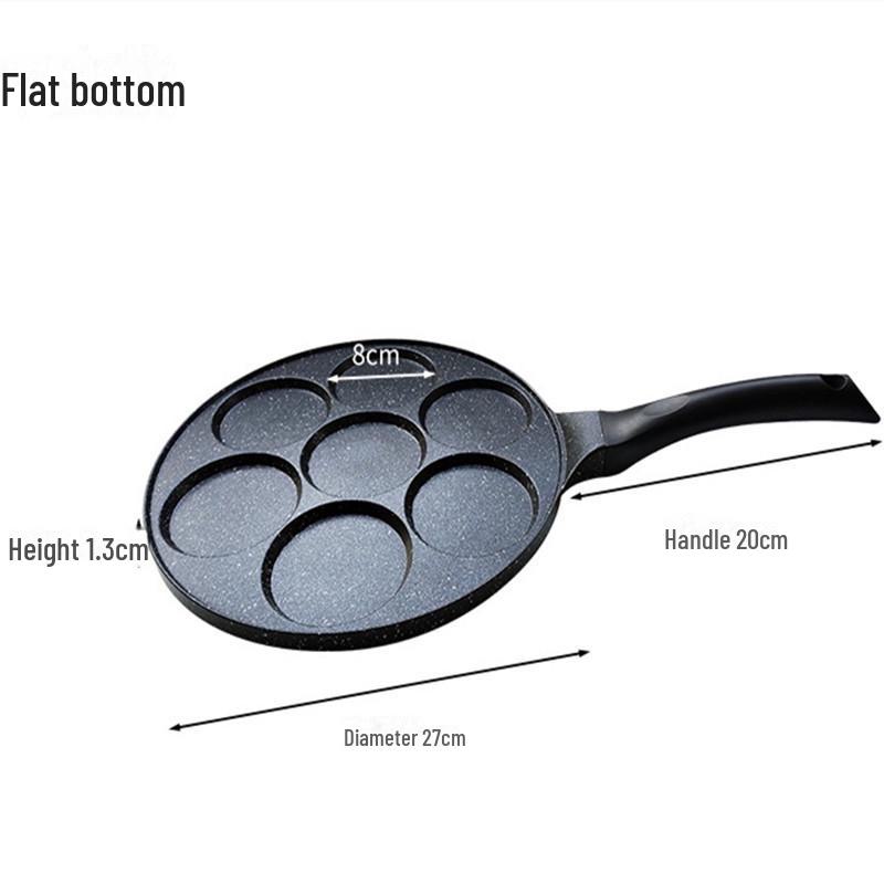 "Non-Stick Maifan Stone Omelette Pan - 4-Hole Mini Breakfast and Pancake Pan"