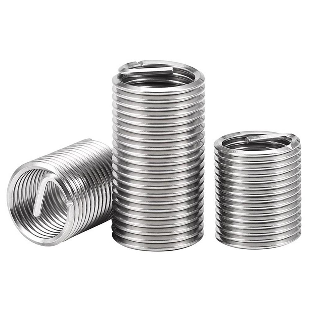 60Pcs Wire Thread Insert M3 M4 M5 M6 M8 M10 M12 Fastening Thread Insert Stainless Steel Spiral Wire Screw Sleeve Wear Repair Kit