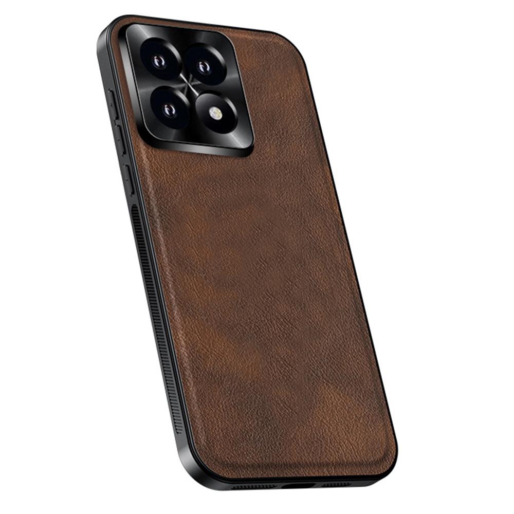 Pro pouzdro Xiaomi 14T Pro PU+TPU+PC Kryt zadní strany telefonu s kovovým rámečkem objektivu