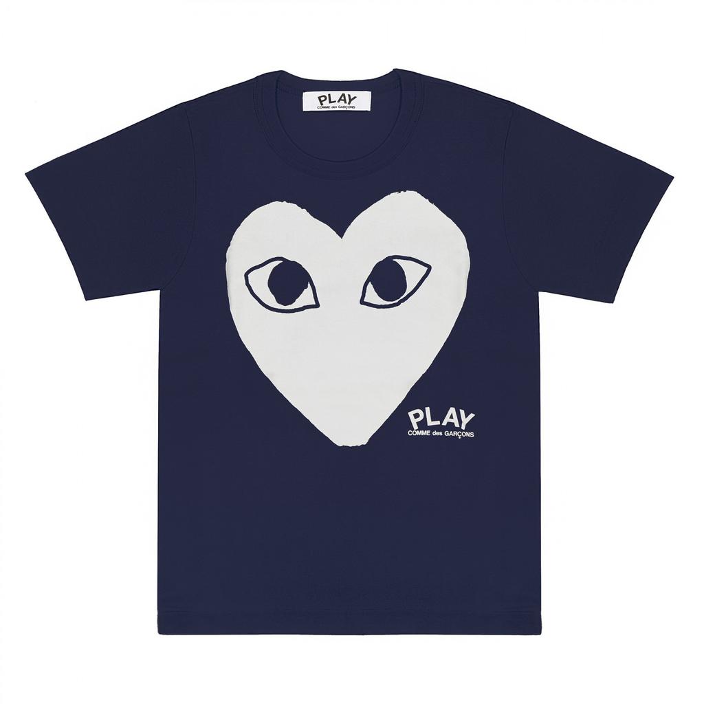 Unisex Crew Neck Short Sleeve Loose Fit Casual T-Shirt Colorful Heart Digital Print Basic Top