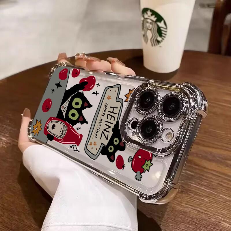 Phone Case For Realme 16 15 14 13 12 11 Pro Plus Note 80 C83 GT7 C75 C55 C53 Soft Classic Shockproof Tomato Cat Cover