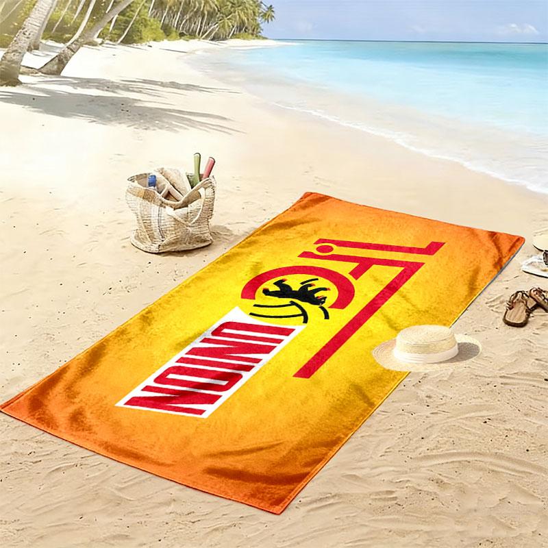 Union Berlin Logo Aufdruck Strandtuch, Großes Weiches Schnelltrocknendes Handtuch für Strand Camping Schwimmen