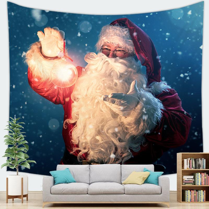 Santa Claus Christmas Decoration Background Christmas Series Tapestry Wall Hanging