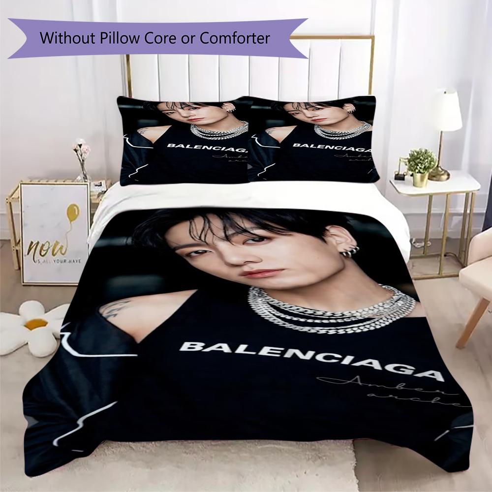 Bts Jungkook'S Bold Fashion Look Bedding 1 Duvet Cover 2 Pillowcase Without Core Without Core Christmas Birthday Gift Soft And Comfortable