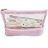 Pink Star Rabbit Pattern Pen Bag Double Layers Stationery Storing Bag Stationery Bag  Students