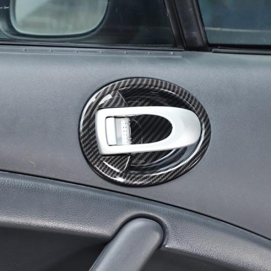 Carbon Fiber ABS Inner Door Bowl Cover Trim For Mitsubishi Eclipse 2006-2011 US