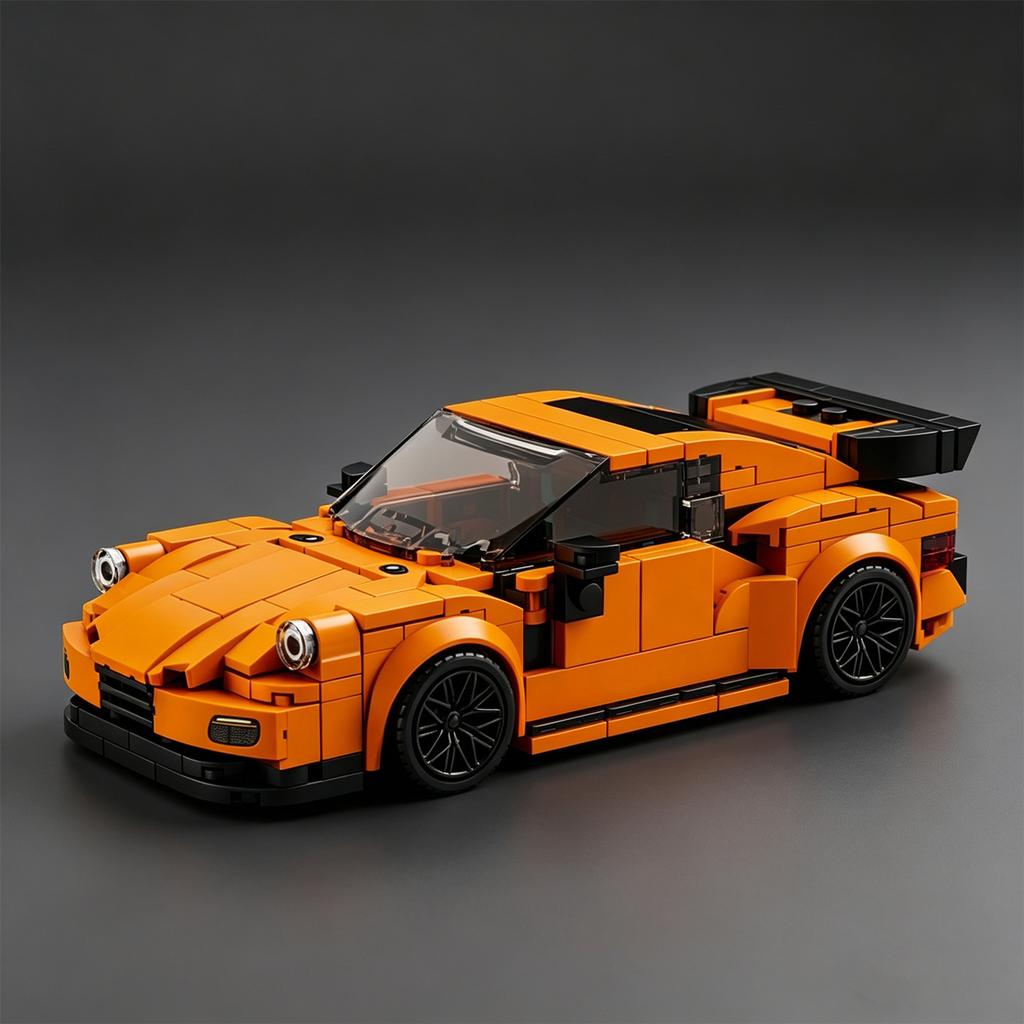 MOC Figurine Urban Racing Series 911 Super Sports Car Building Block Puzzle Toy Car Model Collectible Figurine