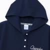Champion Short Sleeve Hooded Polo Shirt UV Logo Embroidery Women's (CW-BG307), Navy, Heat-Shielding, Protection, Quick-Drying, One-Point
