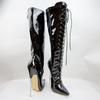 18cmSM Fetisch Kniehohe Stiefel Damen Ballett Stilettos Schnürstiefel Kundenspezifische Weite oder Schmale Passform Beine Unisex Stiefel Stilettos Schuhe