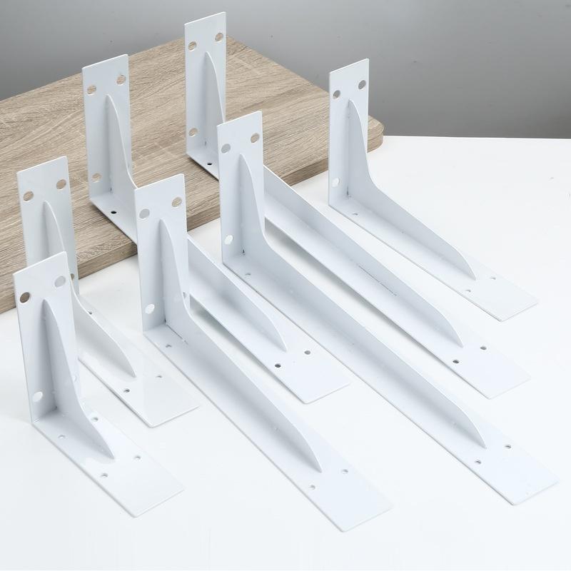 1/2Pcs Black/White/Silver Stainless Steel Corner Code Triangle Bracket Load-Bearing Bracket Wall Fixed Corner Storage Rack