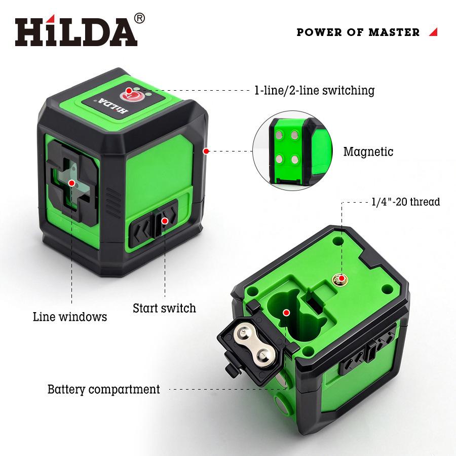 Hilda Mini Portable Green Light Self-Leveling Infrared Laser Level
