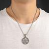 316L Rostfritt Stål Pentagram Hänge Halsband Vintage Satan Punk Hip Hop Biker Berlock Pentagram Halsband Smycken Grossist