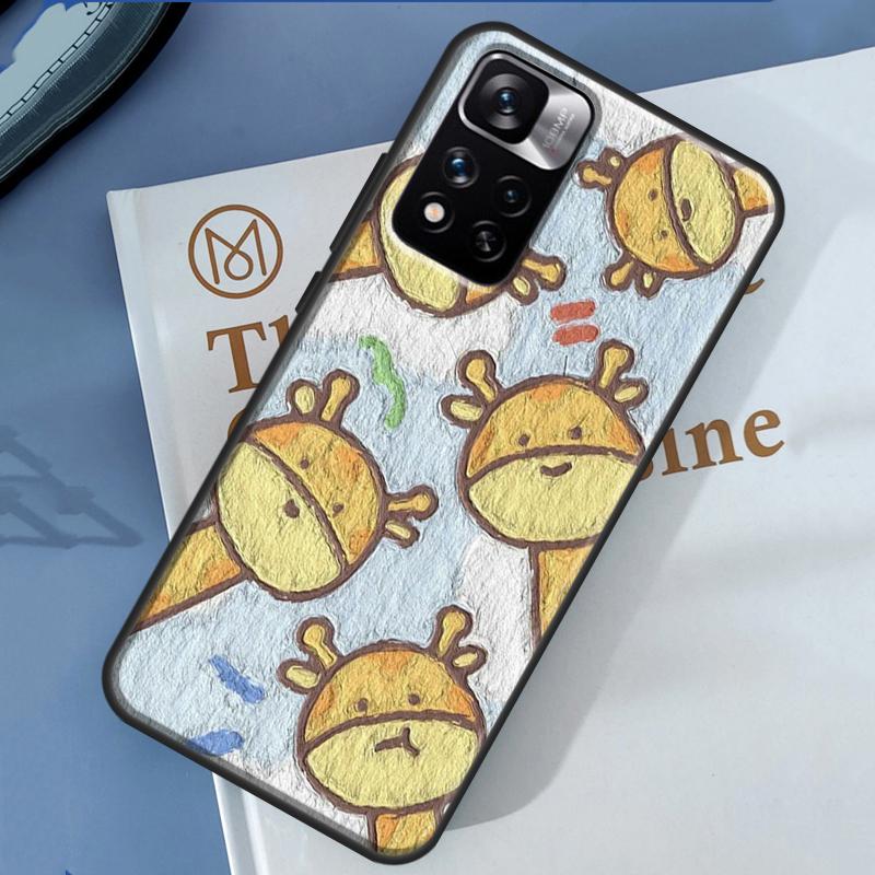 Kawaii Bears Rabbit Oil Painting Case For Xiaomi Redmi 13C 10C 12C 14C Redmi Note 14 13 Pro 12 11 9 10 9S 10S 11S 12S Cover