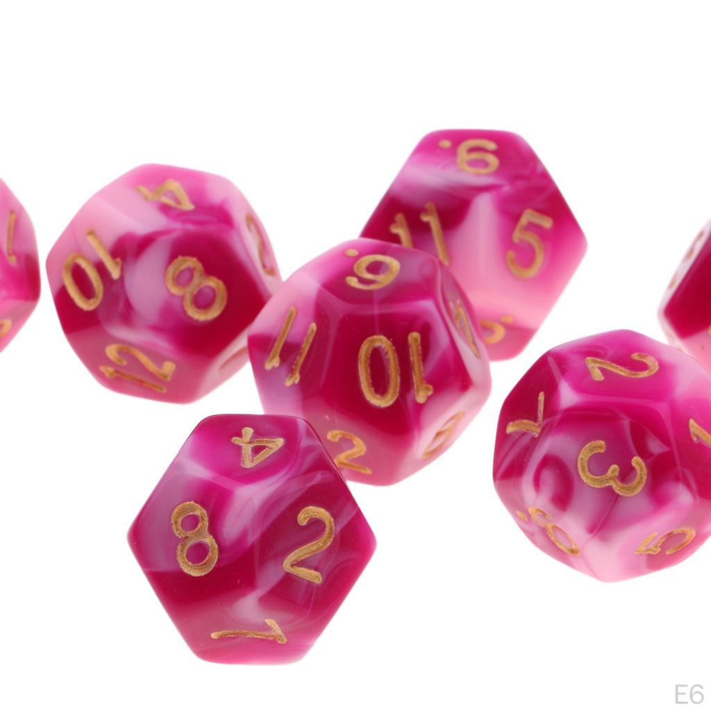 10 Count D12 Multi-Faceted Dice for Play
