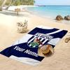 West Bromwich Albion FC Personalized Printed Beach Towel Soccer Logo Support Custom Name Text Absorbent Towel For Sport Travel Special Gift