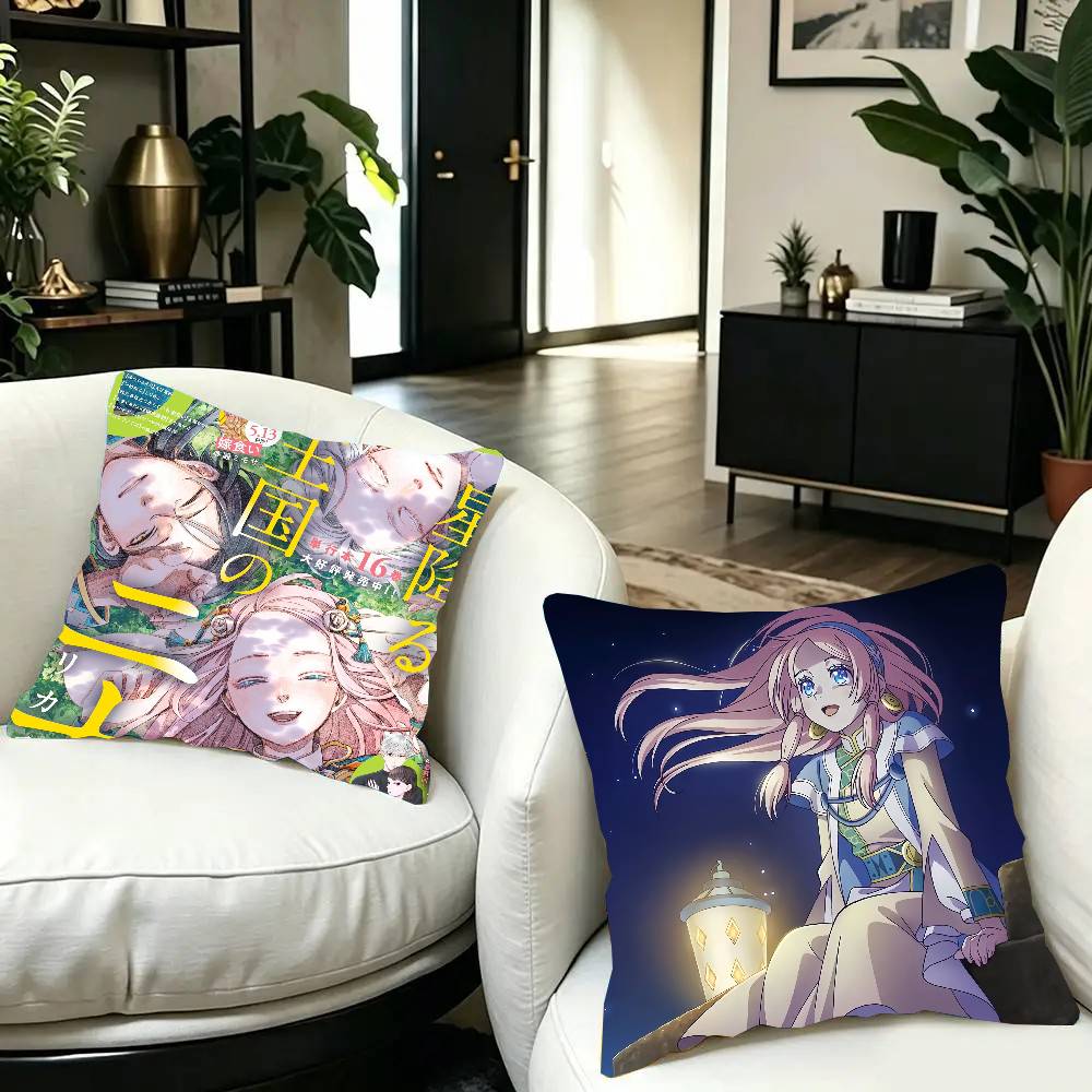 Anime Nina The Starry Bride Pillow Case Fashion Square Pillowcase Bedroom Sofa Room Ins Decoration Leisure