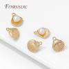18K Gold Plated Shell Charms For Jewelry Making Supplies,Fashion Pendants For Earrings,Handmade DIY Accessories