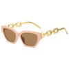 New Fashion Cat Eye Sunglasses Women Luxury Brand Designer Metal Chain Leg Black Glasses Sun Glasses for Female UV400 Eyewear
