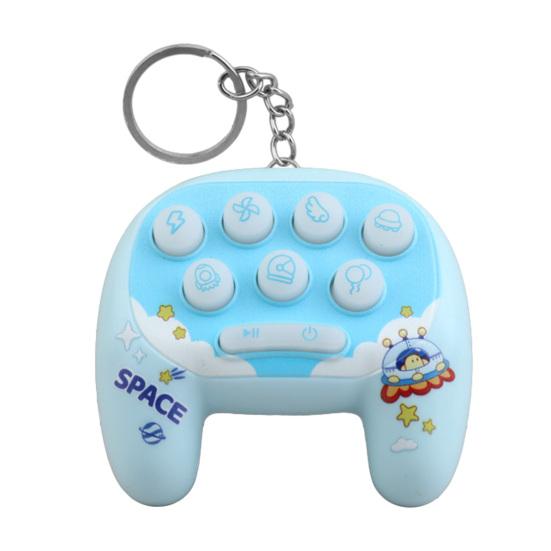 Cartoon Handheld Game Keychain with Whack-a-Mole LED Light Mini Electronic Toy Pendant for Bags Backpacks Fun Grab Machine Prize Gift for Kids Teens