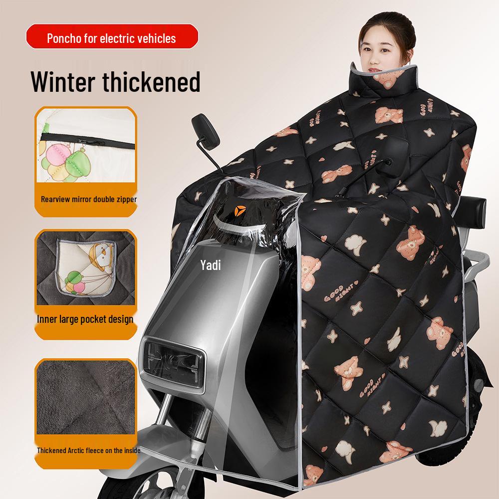 2025 Plush Waterproof Winter Windshield Cover for Electric Motorcycles