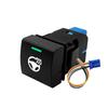 12V Push Button Green White Light Power ON-OFF Horn Garage Momentary for Toyota Camry Corolla RAV4 Hiace Altis LandCruiser Prado