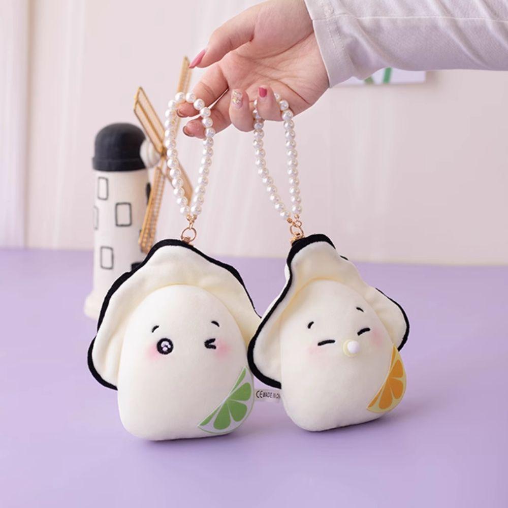 with Pearl Chain Oysters Pendant Doll 10cm Size Oysters Plush Pendant  Keychain Decor
