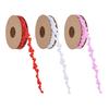 Set Of 3 Colorful Silk Ribbons for Gift Wrapping Love Heart Embossing Polyester Ribbon Wedding Party Decoration