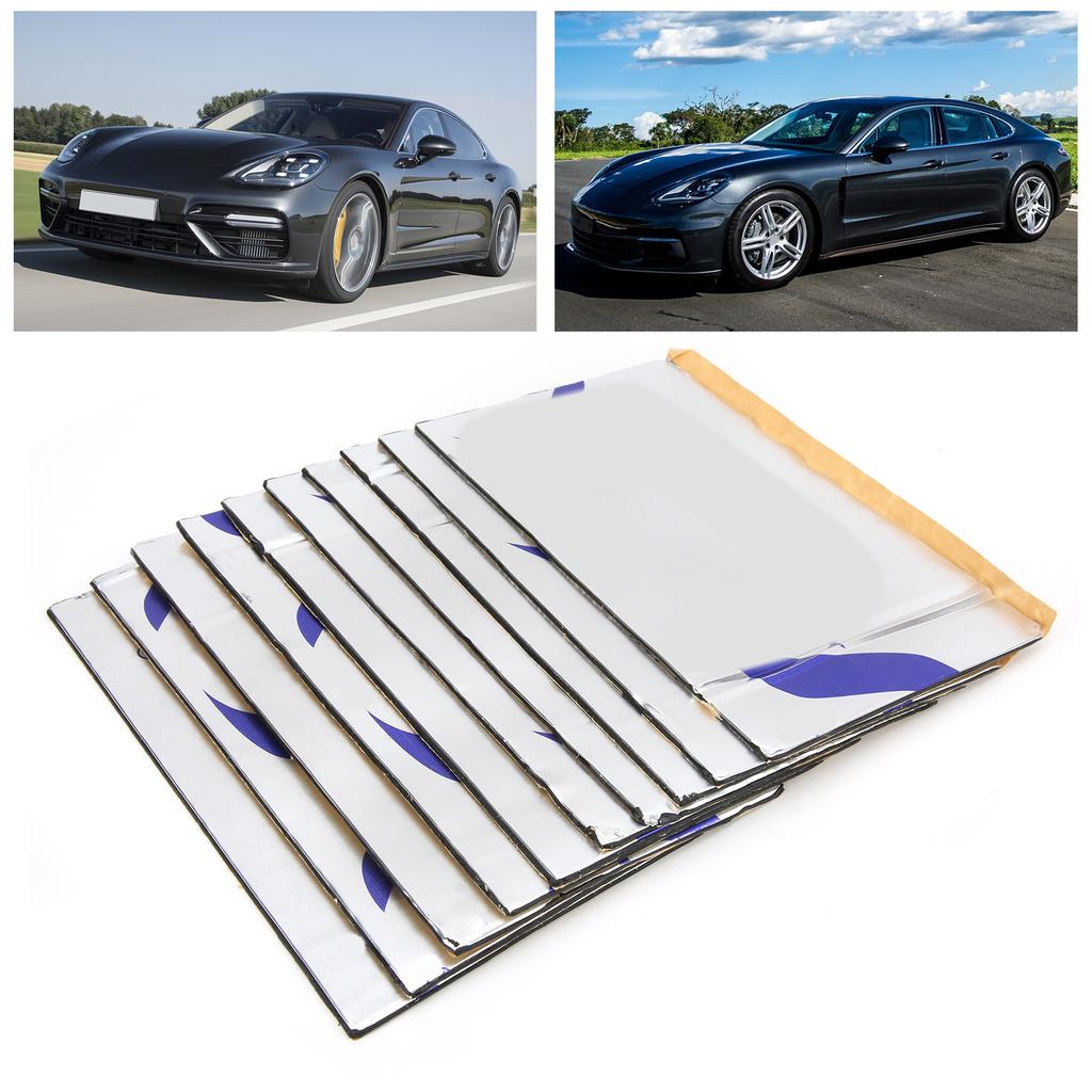 10pcs Heat Sound Insulation Foam Shock Stop Plate 2mm Thickness 200x115mm Universal