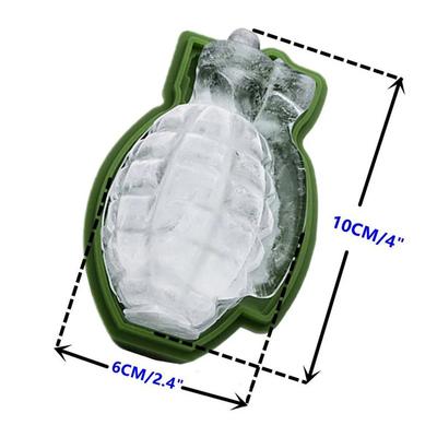 Forma 3D de grenadă pentru cuburi de gheață Producător de înghețată Bar de petrecere Băuturi Tăvi din silicon Forme Instrument de bar de bucătărie