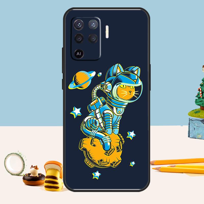 UFO Alien Cat universe Case For Oppo A5 A6 Pro A15 A16 A76 A96 A17 A57 A98 A58 A78 A18 A38 A54 A74 A94 A40 A60 A80