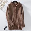 Winter Women's Clothing New Retro Sweater Women's Button Hooded Solid Color Long Sleeved Knitted Cardigan Office Women's Jacket