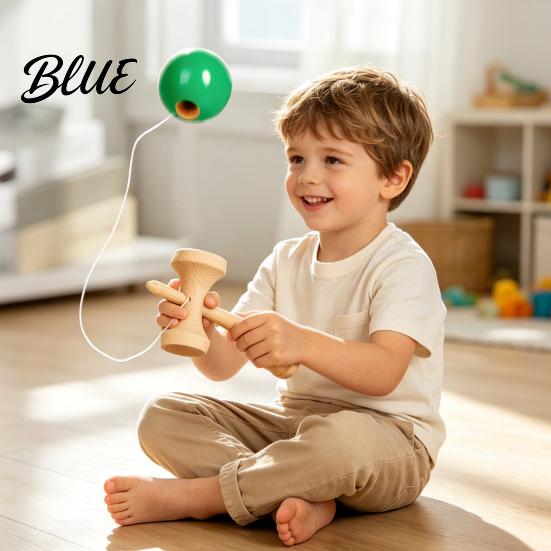 Fun Gift for Children Solid Wood Kendama Ball Catch Toy Professional Balance Durable Grip Classic Skill Japanese Game Game Hand Eye Coordination And
