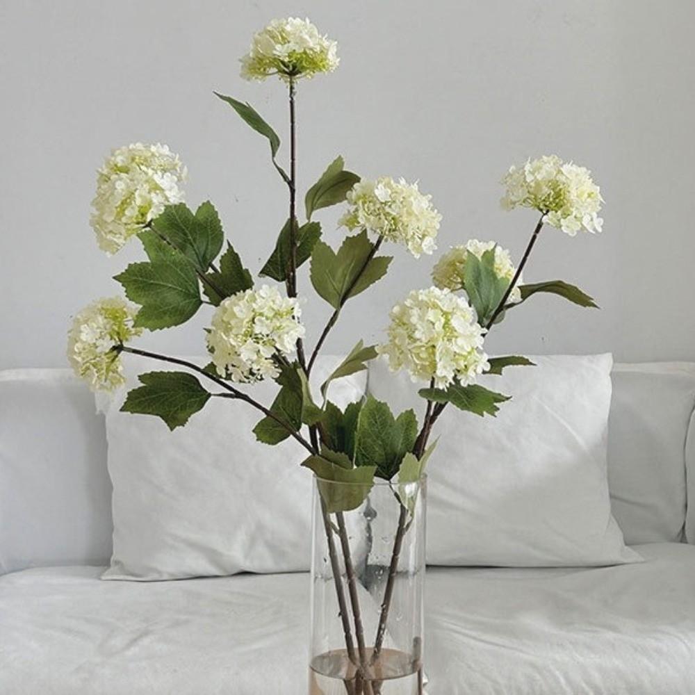 77cm Silk Hydrangea Flowers Real Touch Fake Plants Artificial Hydrangea Flowers  Party Decor