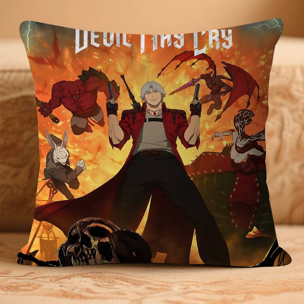 D-Devil May CryS Pillow Case Removable Washable Cushion Cover – All-Season Soft Linen